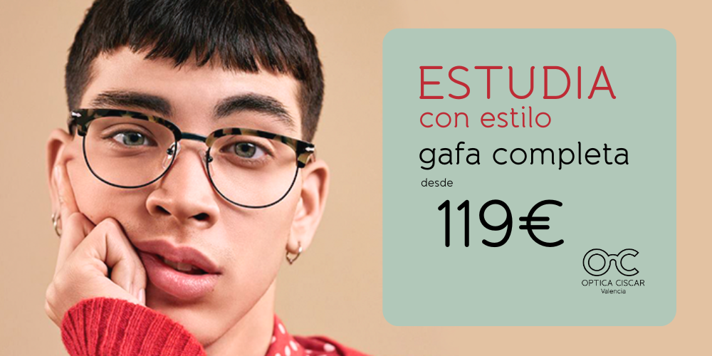 Promocion gafas para estudiantes en Valencia - estudia con estilo